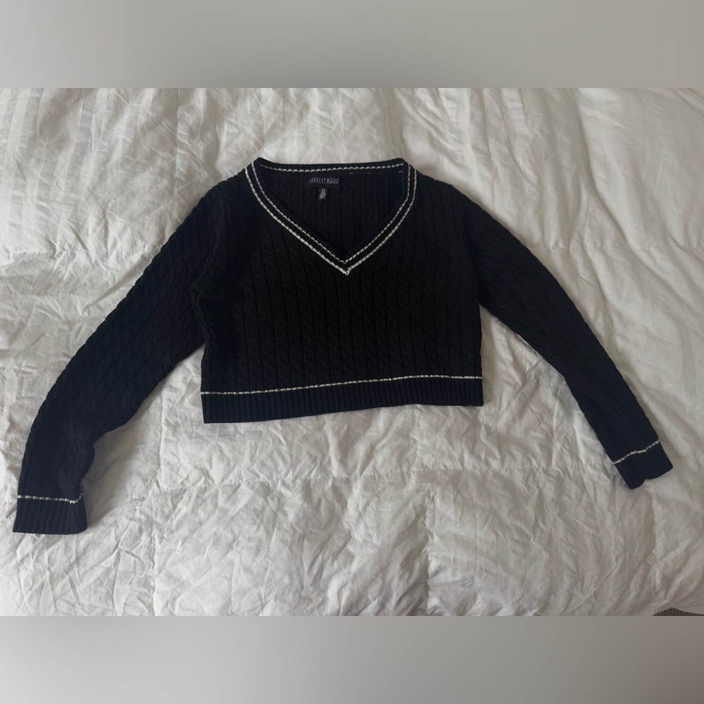 Dollskill Current Mood Ivy League Cropped Sweater